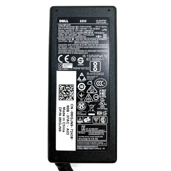 Cargador Dell 19.5V 3.34A 65 Watts (4.5*3.0MM) 0MGJN9